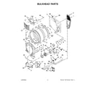 Whirlpool YWED560LHW2 bulkhead parts diagram