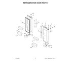 Whirlpool WRF535SMHZ05 refrigerator door parts diagram