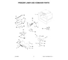 KitchenAid KRFF305EWH04 freezer liner and icemaker parts diagram
