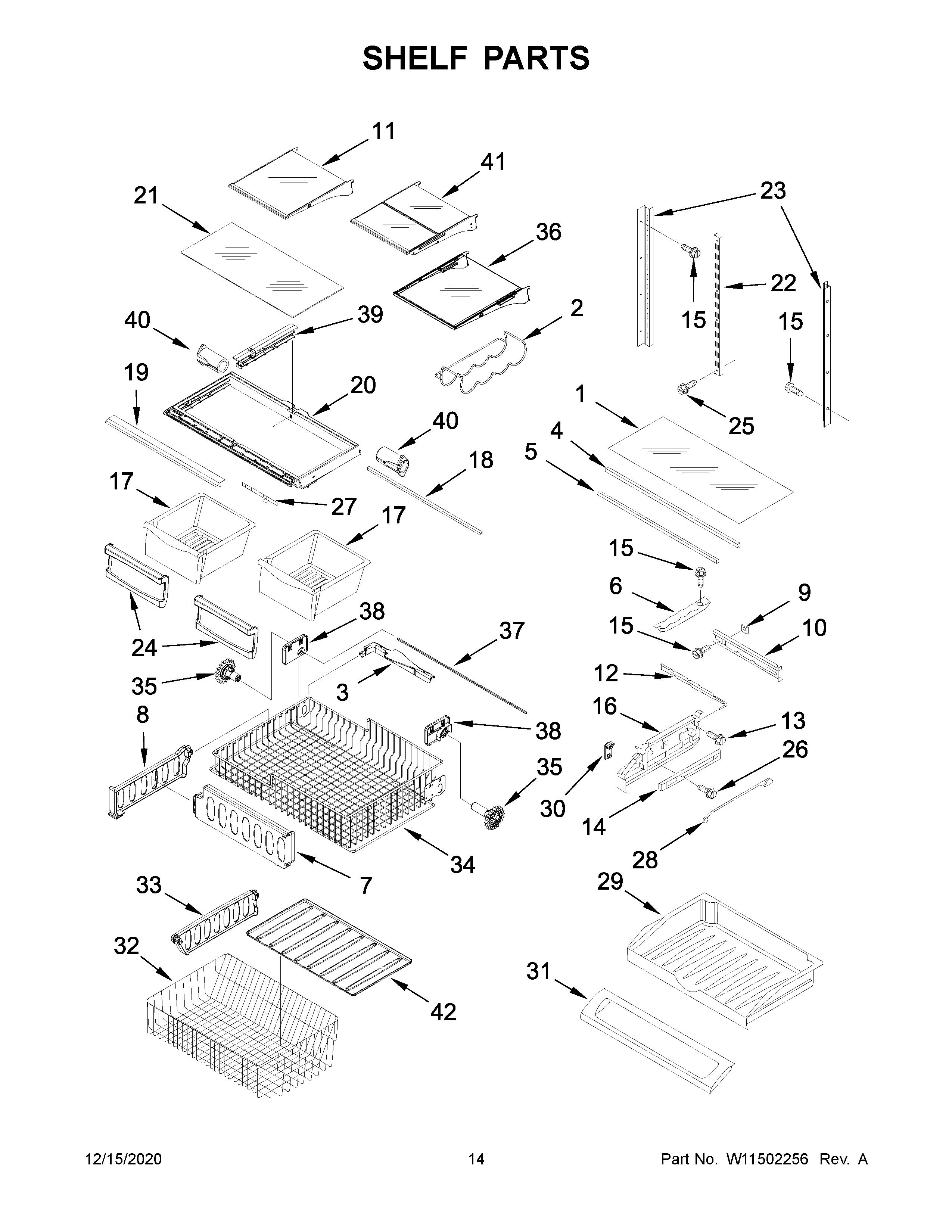 Shelf parts