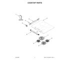 Whirlpool UCIG245KBL00 cooktop parts diagram