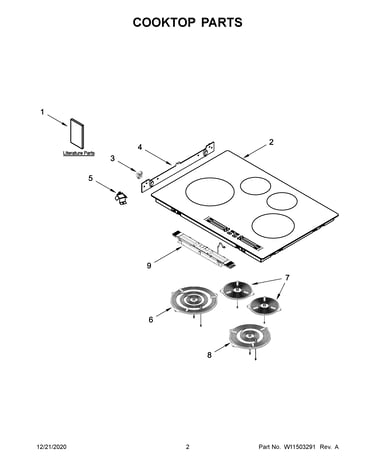Cooktop parts