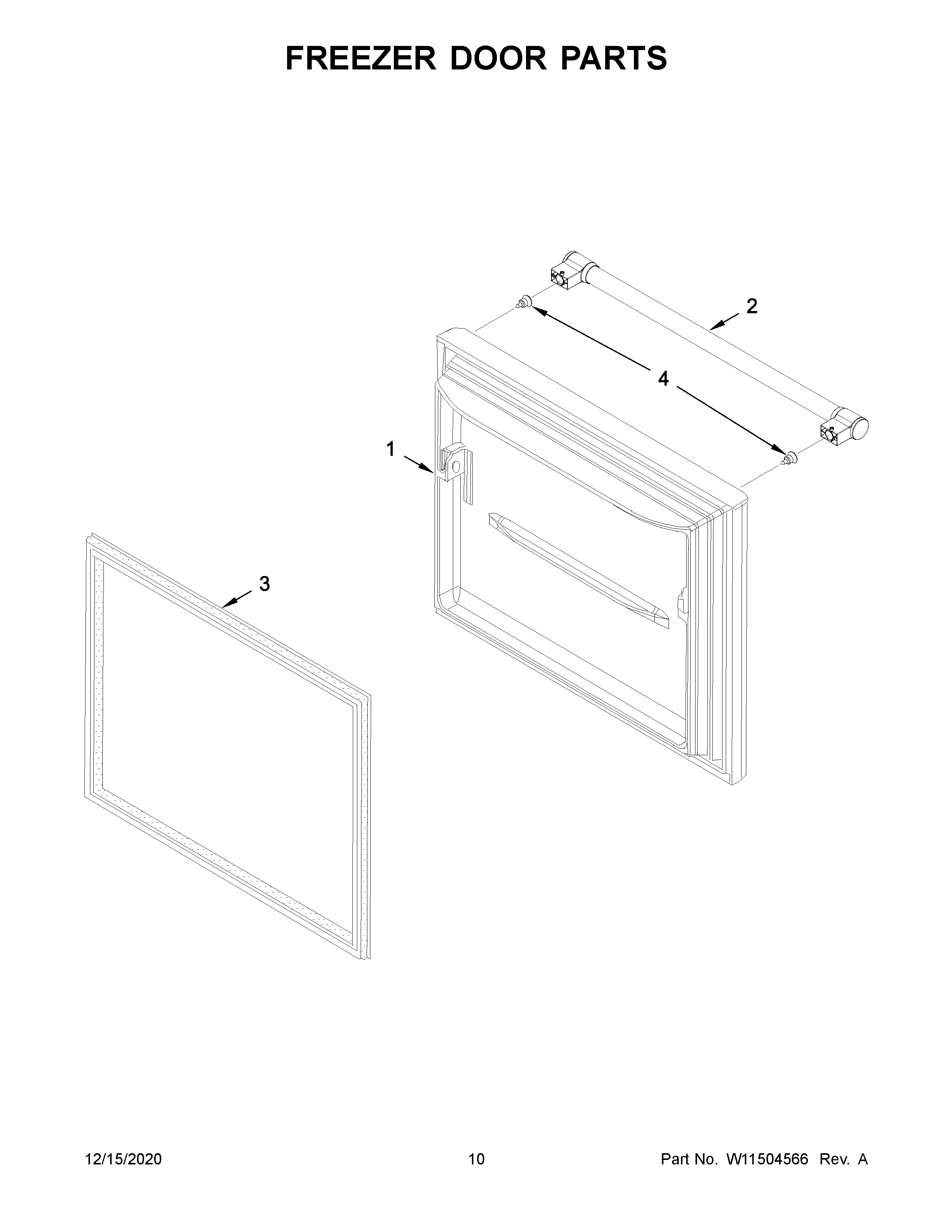 Freezer door parts