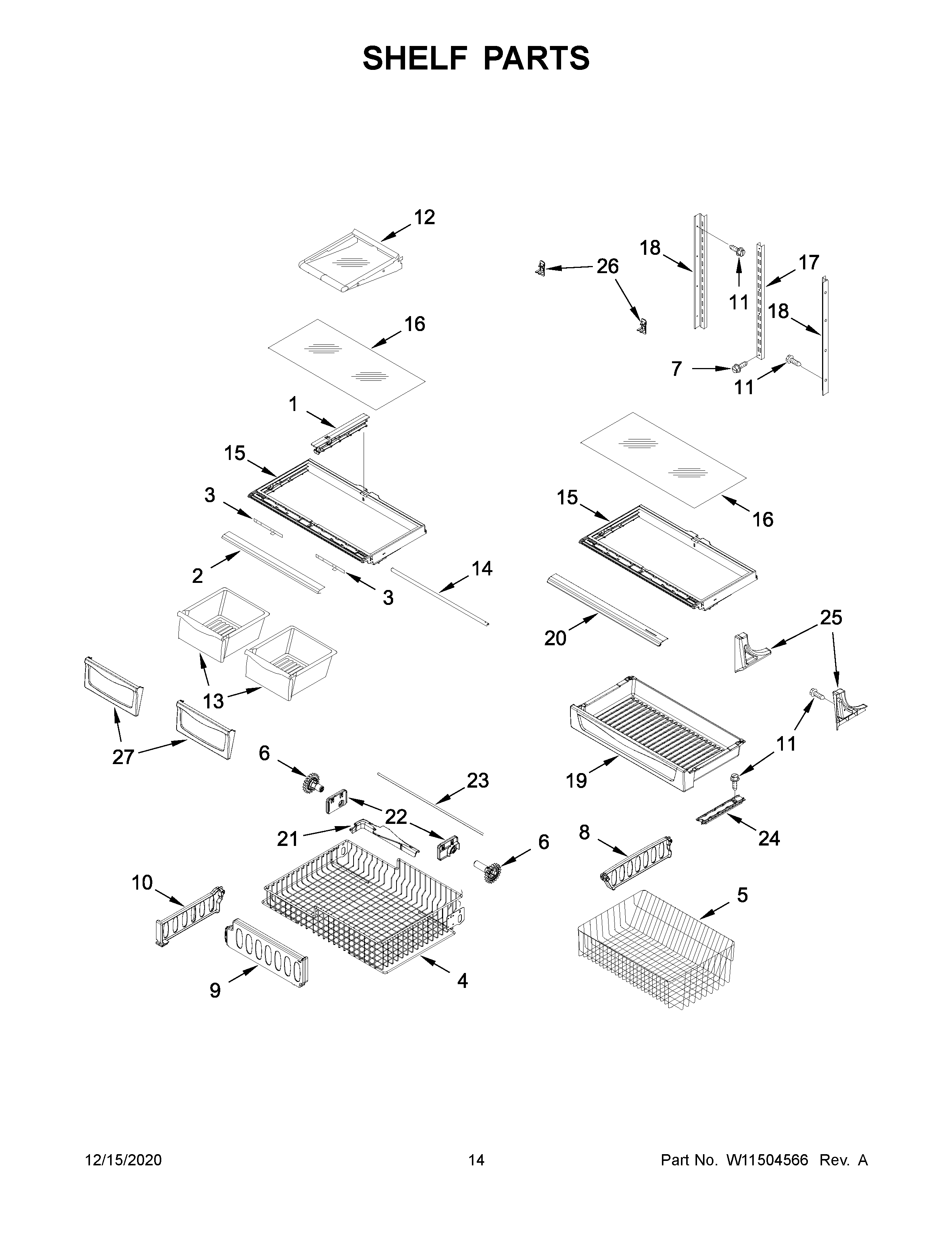 Shelf parts