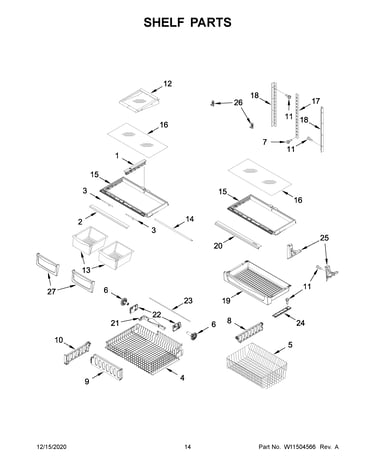 Shelf parts