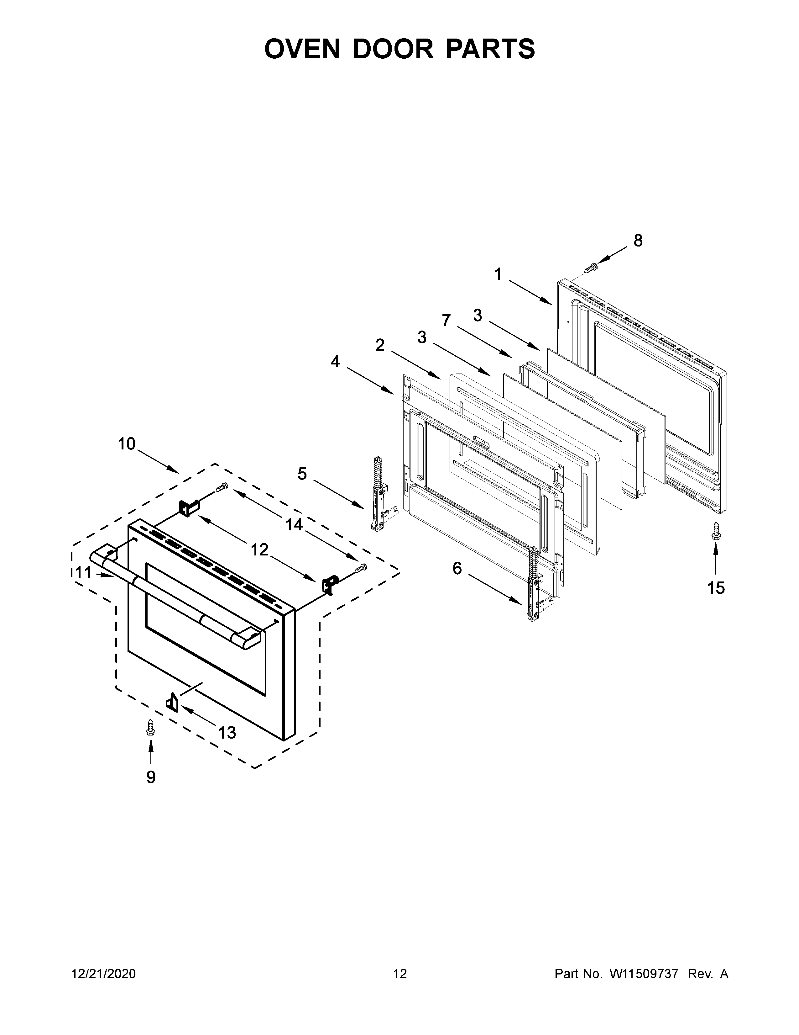 OVEN DOOR PARTS