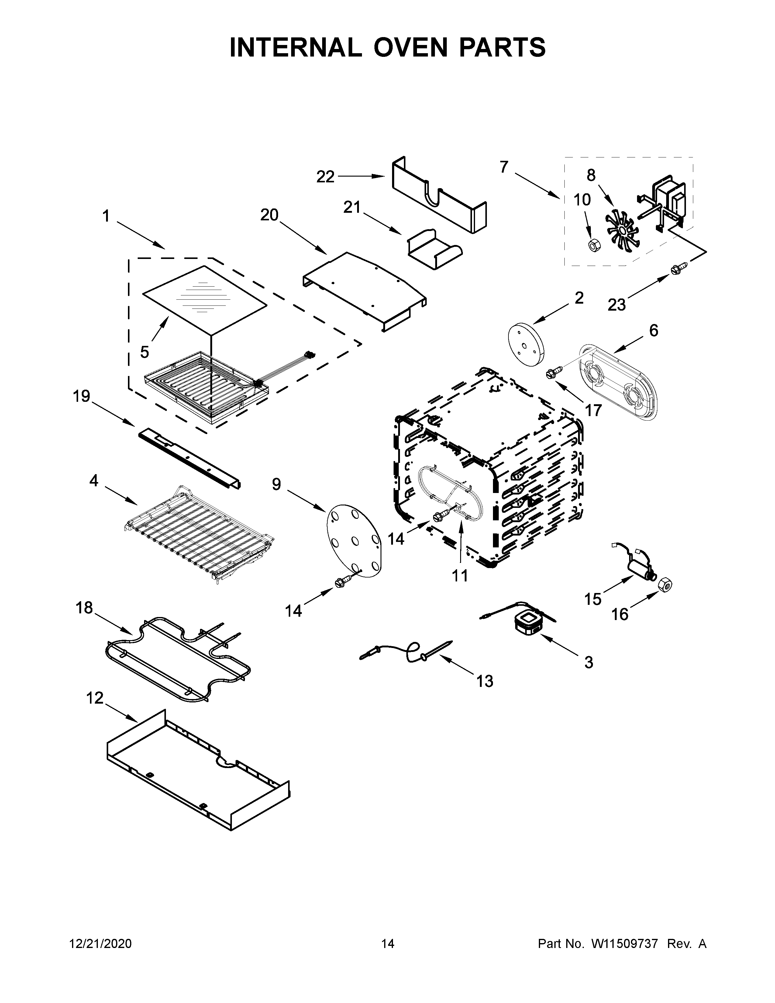 Internal oven parts