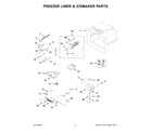 Maytag MBF1958FEZ05 freezer liner & icemaker parts diagram