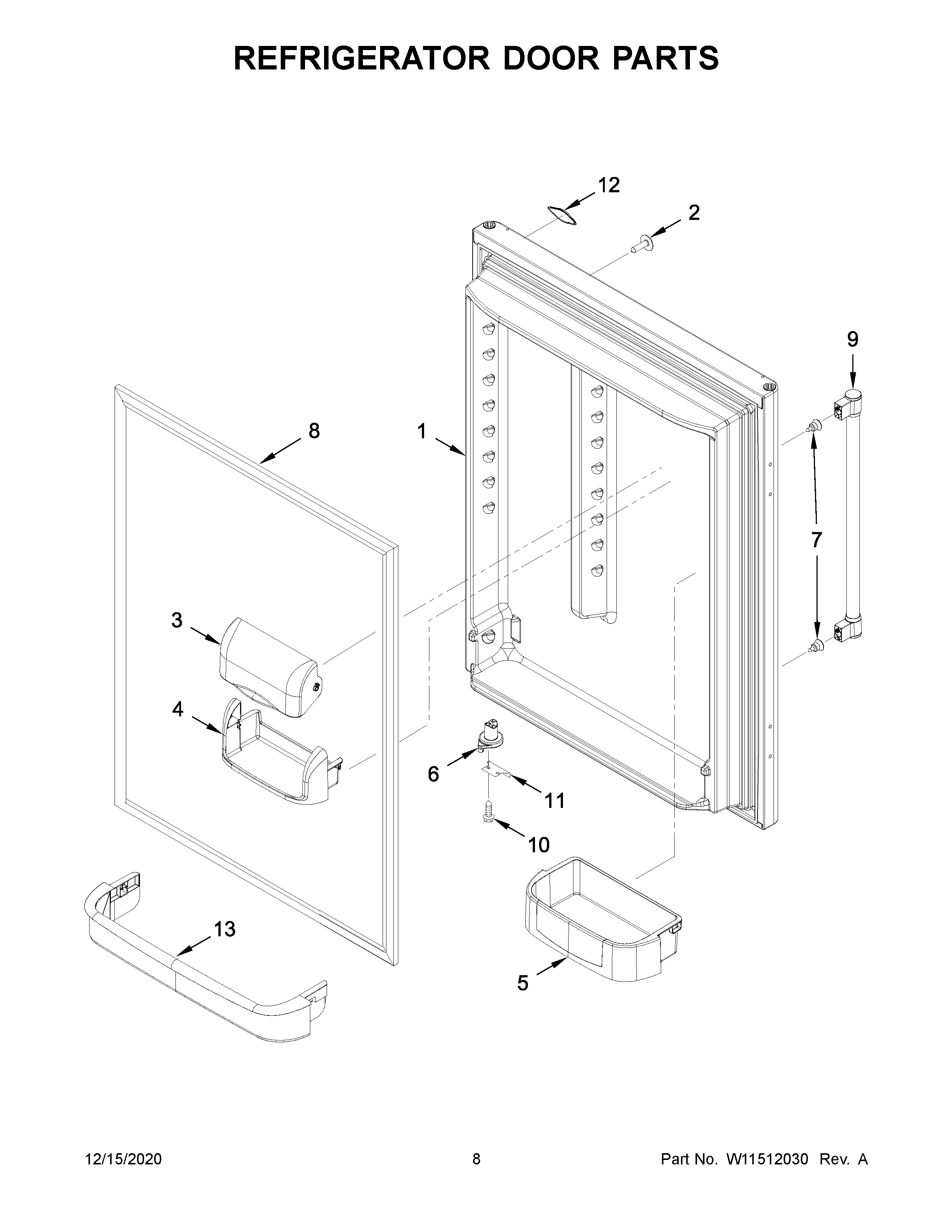 REFRIGERATOR DOOR PARTS