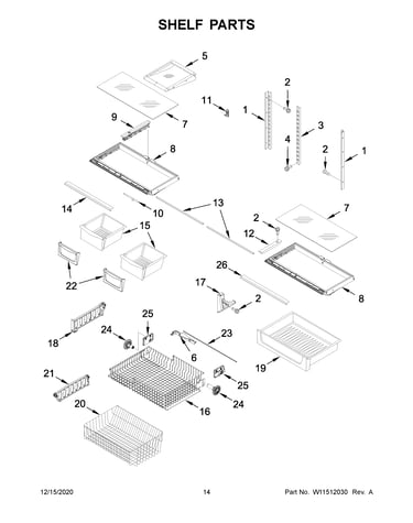 Shelf parts