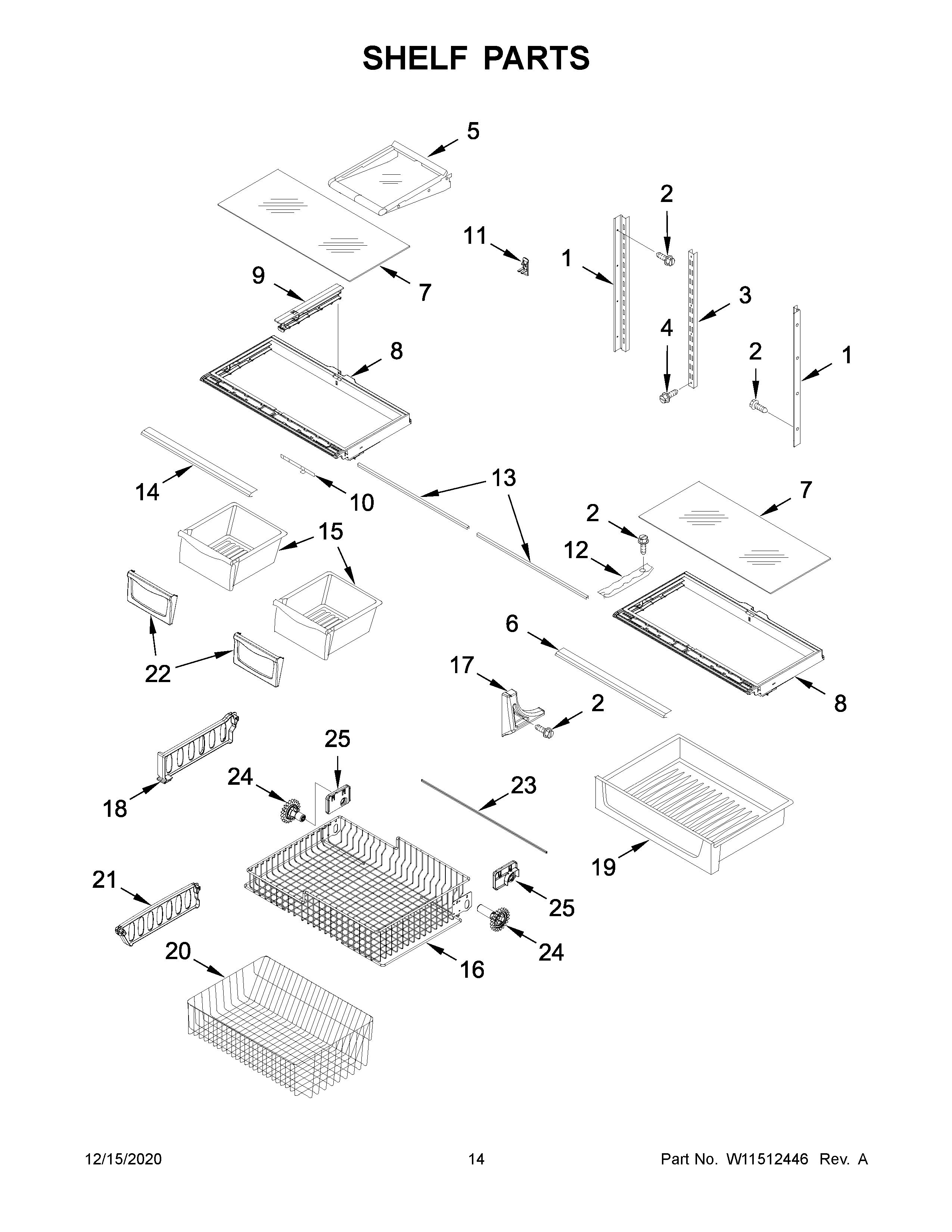 Shelf parts
