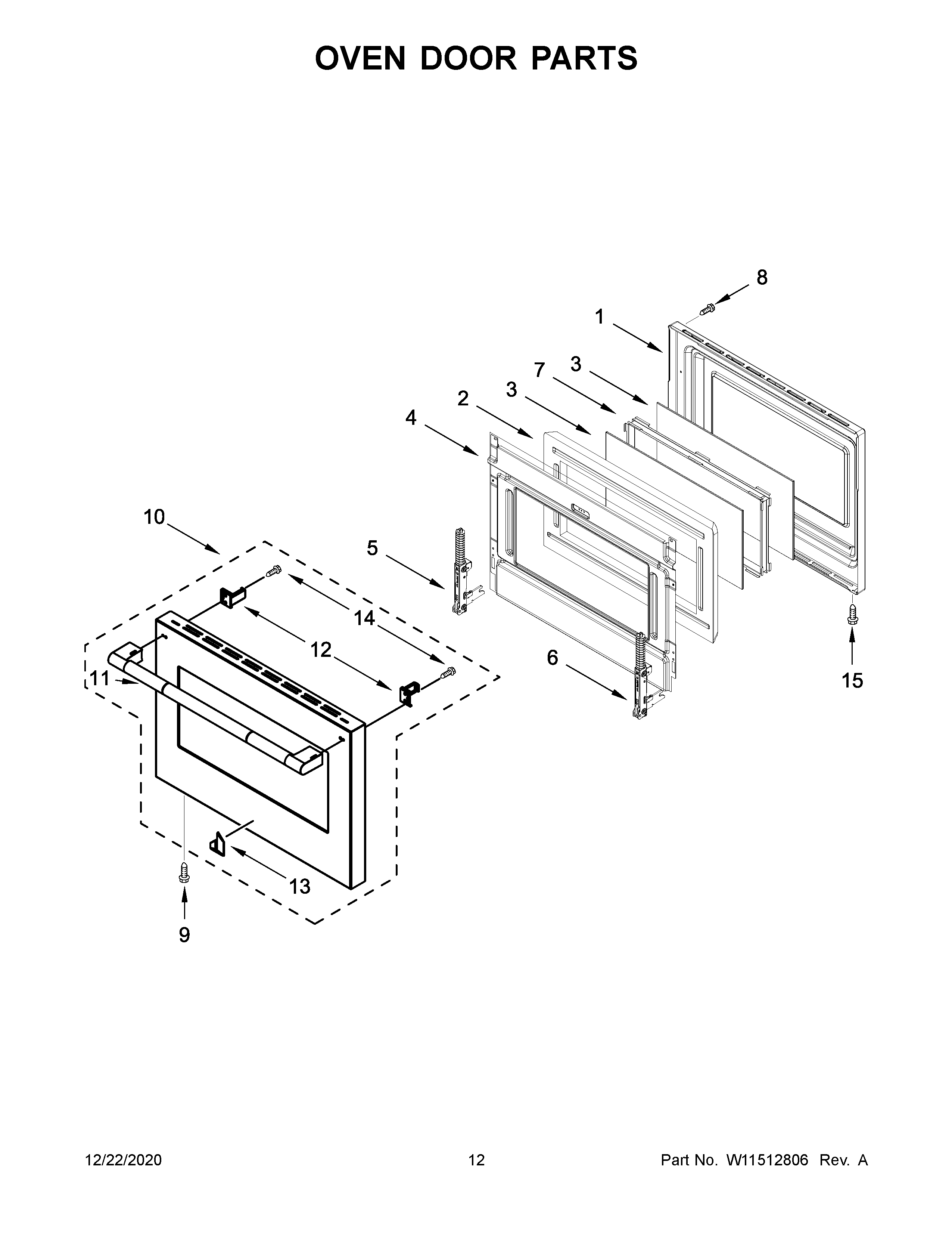 OVEN DOOR PARTS