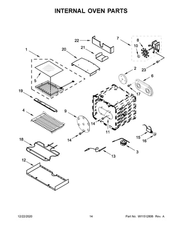 Internal oven parts