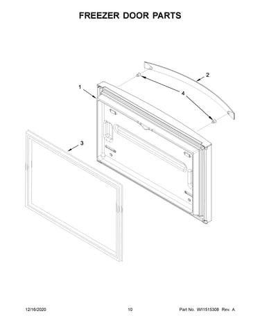 Freezer door parts