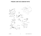 KitchenAid KRFF302EBS02 freezer liner and icemaker parts diagram