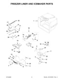 Freezer liner and icemaker parts