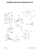 Freezer liner and icemaker parts