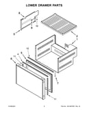 Lower drawer parts