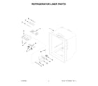Whirlpool WRB119WFBB02 refrigerator liner parts diagram