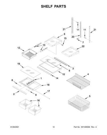 Shelf parts