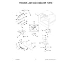 Maytag MFF2558FEZ06 freezer liner and icemaker parts diagram