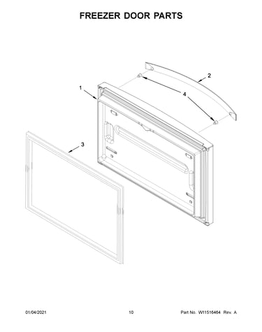 Freezer door parts