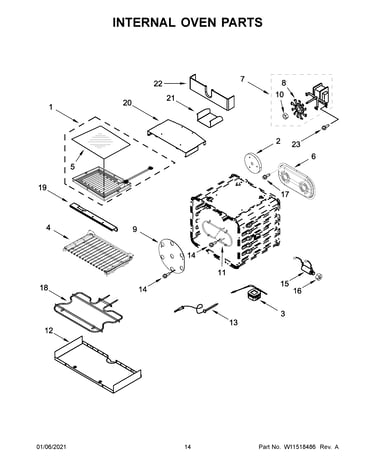 Internal oven parts