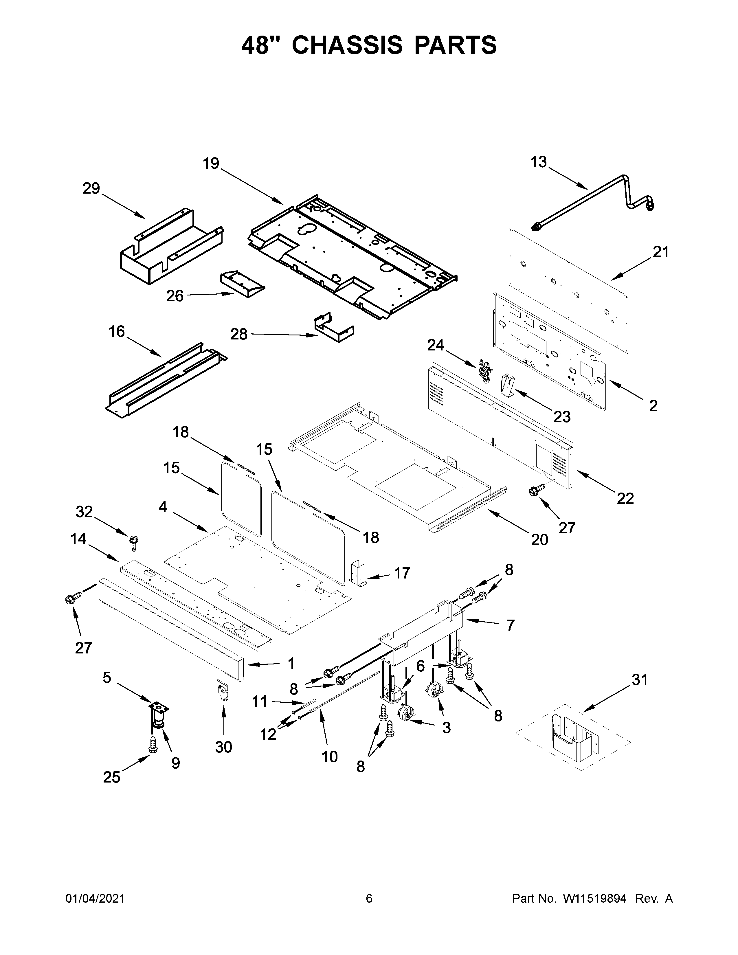 48" chassis parts