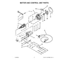 KitchenAid 7KSM175PSZHY0 motor and control unit parts diagram