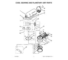 KitchenAid KSM175PSHY0 case, gearing and planetary unit parts diagram