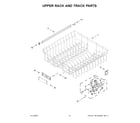 Maytag MDB9979SKZ0 upper rack and track parts diagram