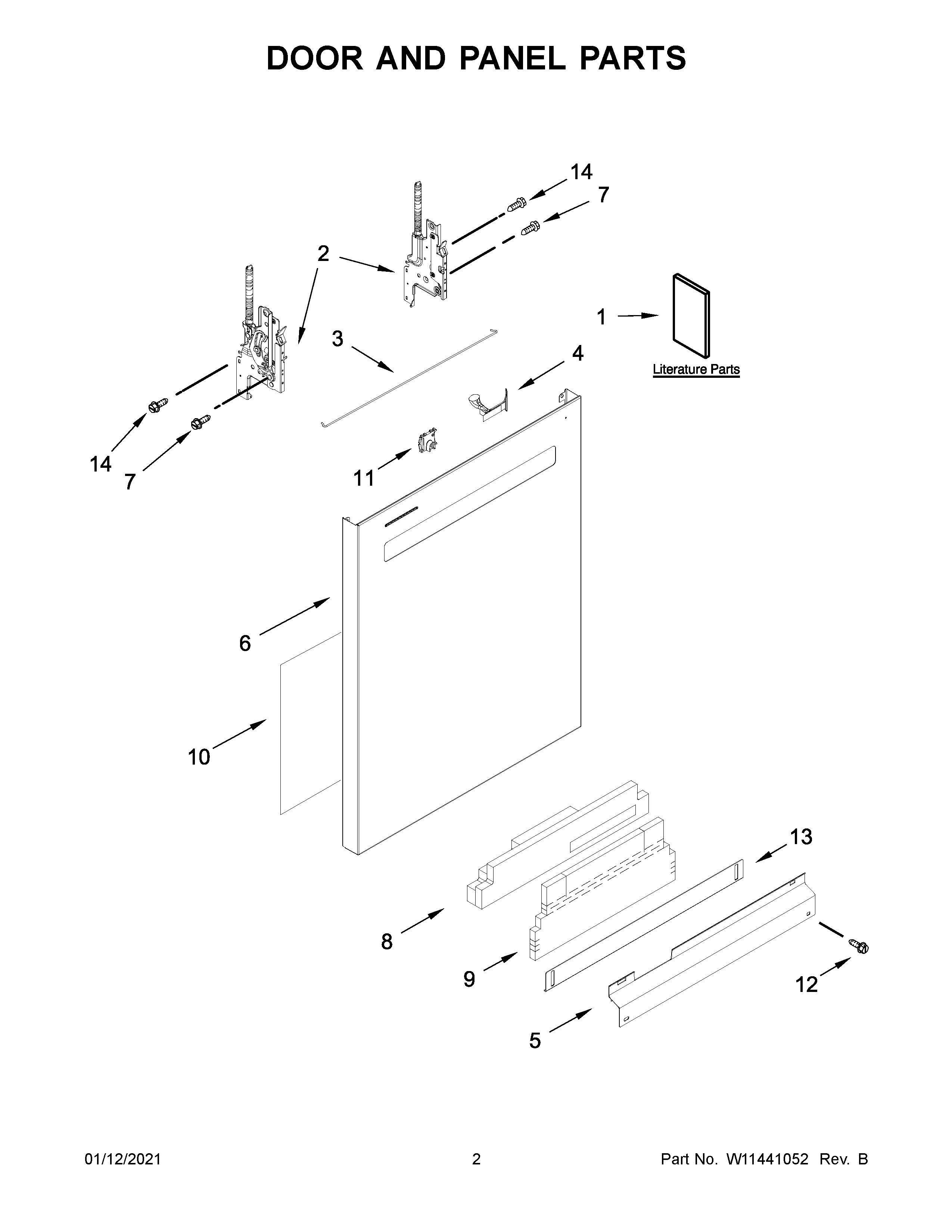 Door and panel parts