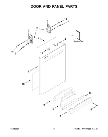 Door and panel parts