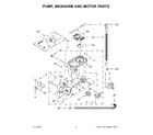 Maytag MDB8959SKB0 pump, washarm and motor parts diagram