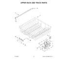 Maytag MDB8959SKW0 upper rack and track parts diagram