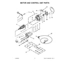 KitchenAid 5KSM150PSCCZ0 motor and control unit parts diagram