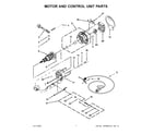 KitchenAid 5KSM175PSEGA4 motor and control unit parts diagram