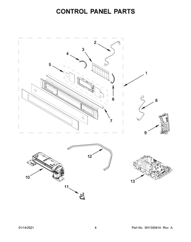 Control panel parts