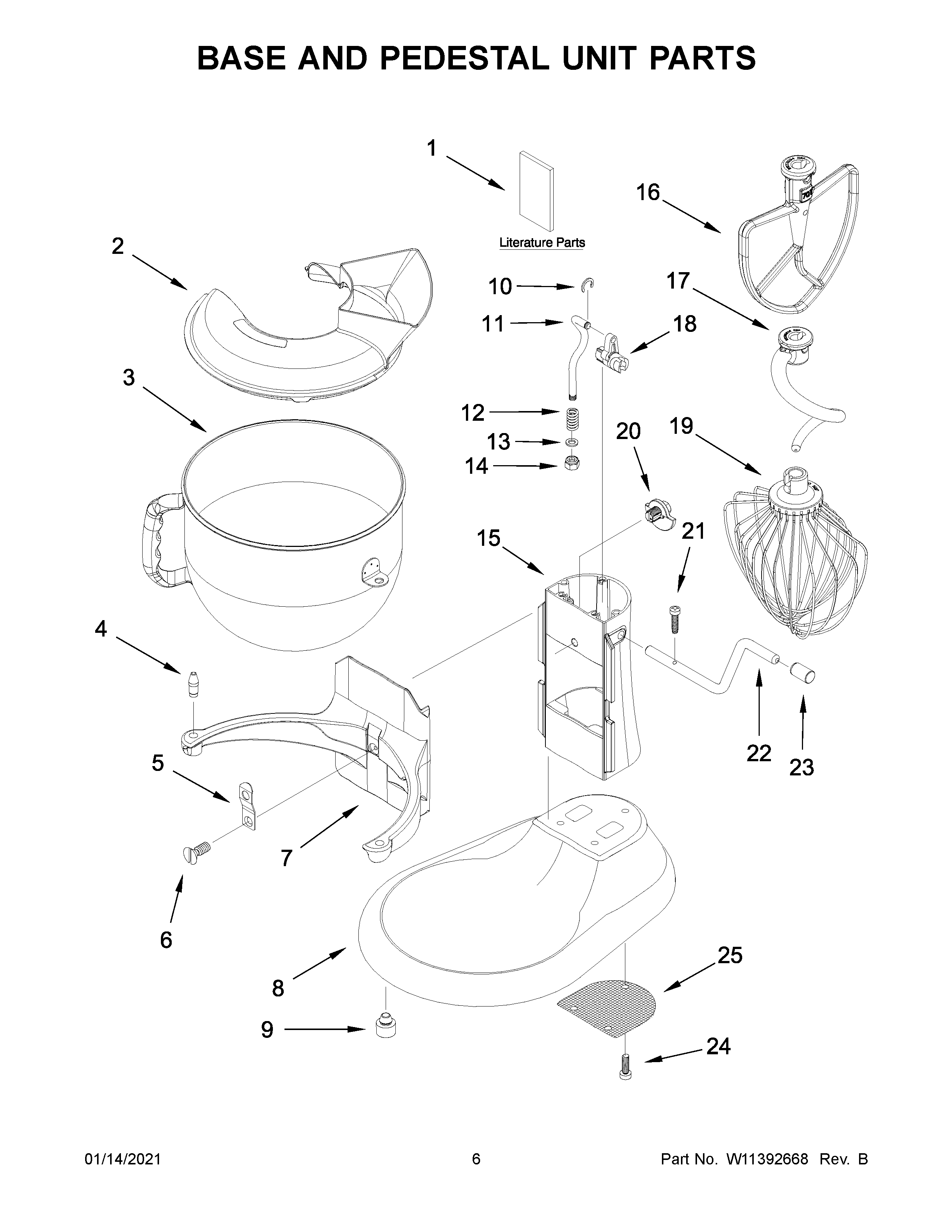 BASE AND PEDESTAL UNIT PARTS