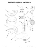 Base and pedestal unit parts