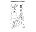 KitchenAid 3KSM150PSTBW0 base and pedestal unit parts diagram