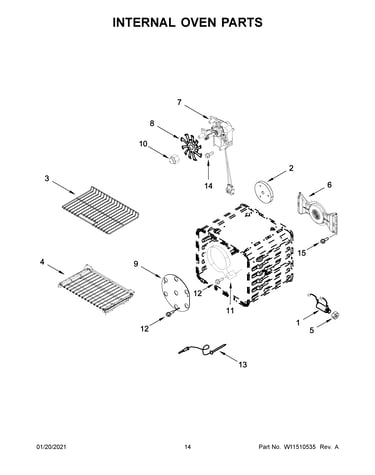 Internal oven parts