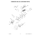 Whirlpool WRF550CDHZ04 icemaker and ice container parts diagram
