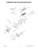 Icemaker and ice container parts