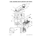 KitchenAid 5KSM156HBEGR4 case, gearing and planetary unit parts diagram