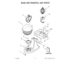 KitchenAid 5KSM156HBEGR4 base and pedestal unit parts diagram