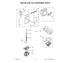 Whirlpool WRS973CIHV01 motor and ice container parts diagram
