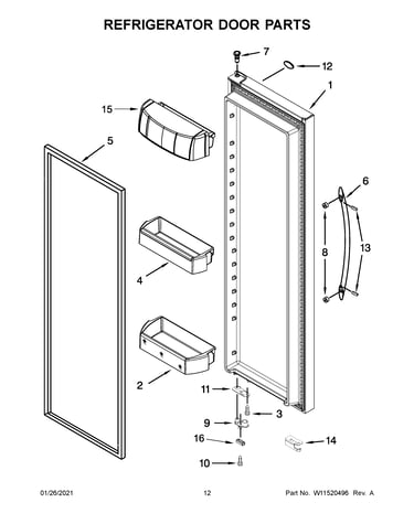 Refrigerator door parts