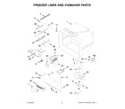 Jenn-Air JFC2089BEM04 freezer liner and icemaker parts diagram