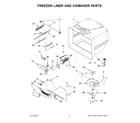 KitchenAid KRFC302ESS03 freezer liner and icemaker parts diagram